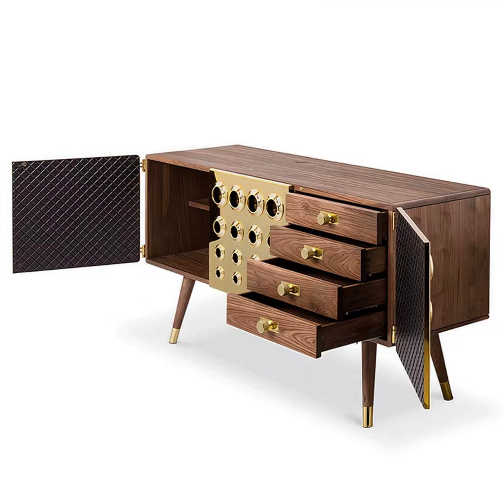 Casa Milano – Italian Gold Panel Console Cabinet