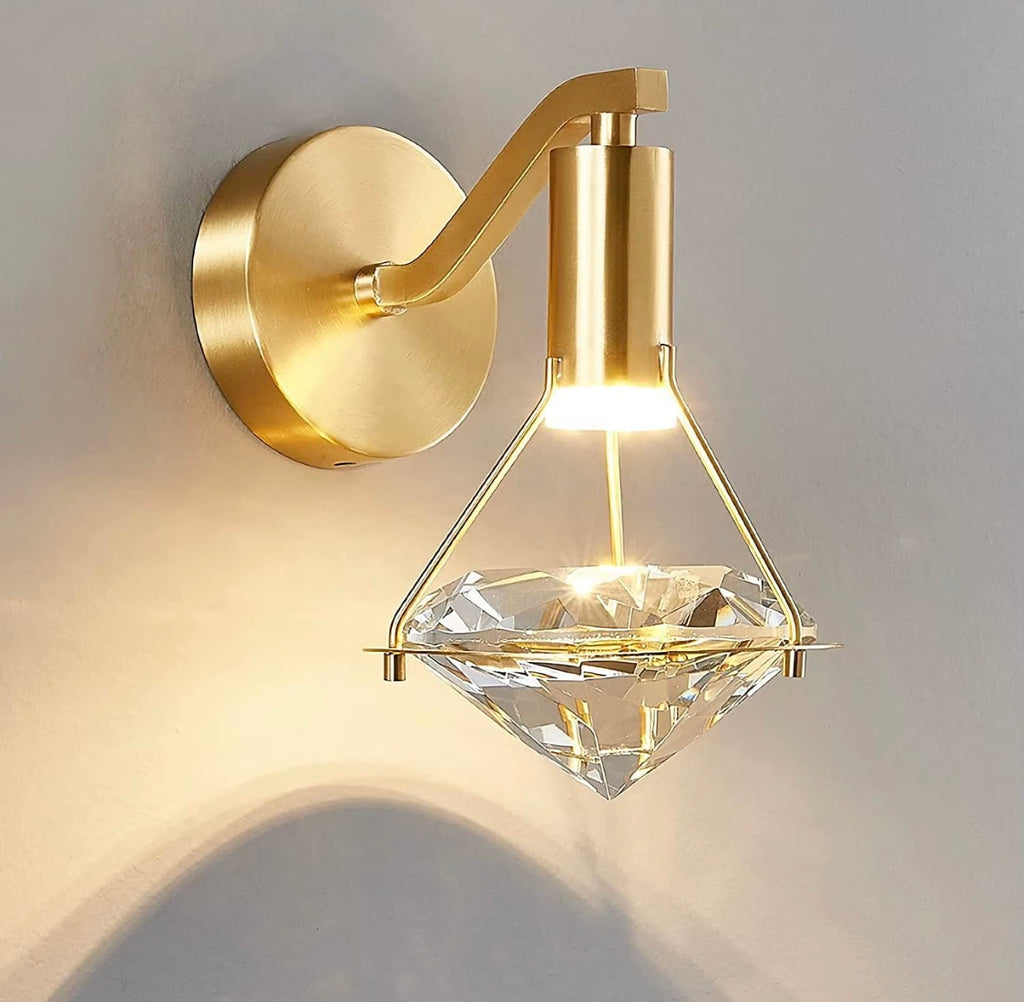 Aveline Diamond Crystal Wall Sconce
