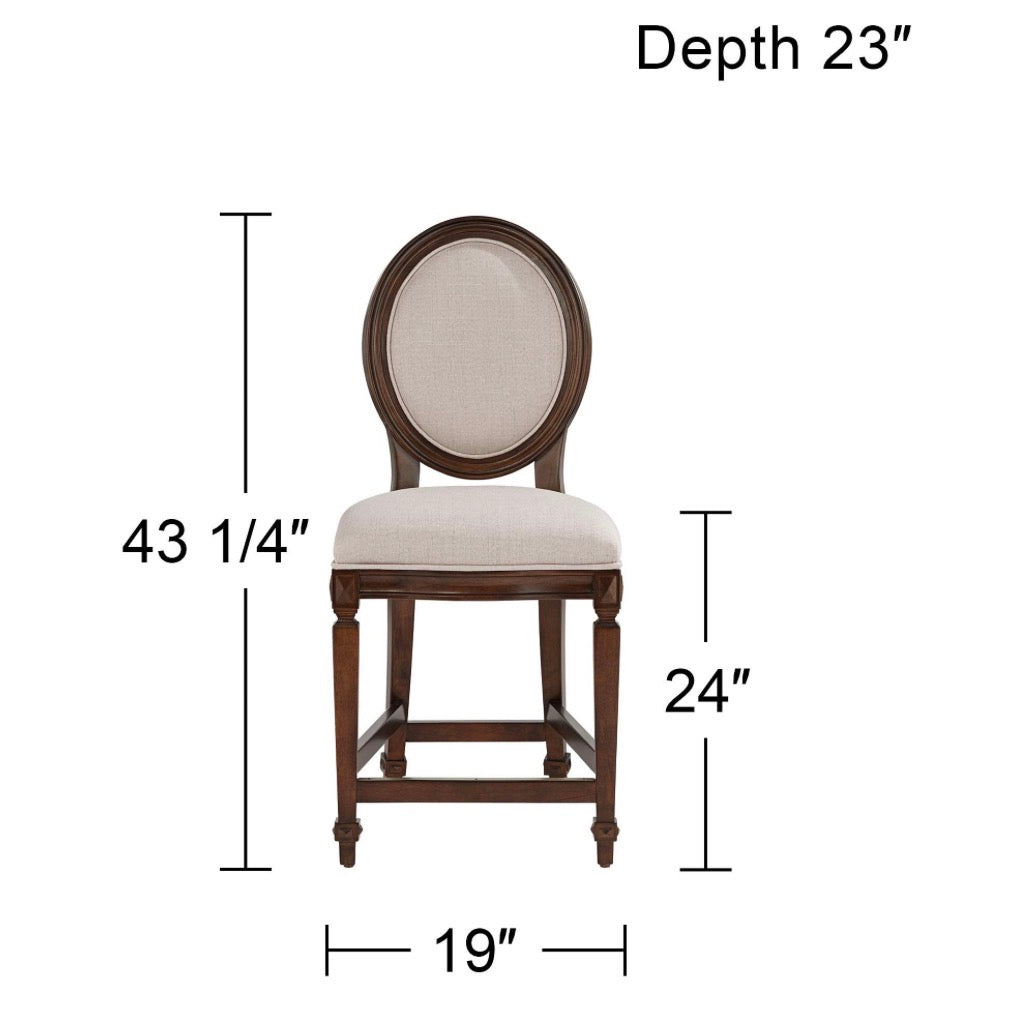 Casa Milano – Aiden Linen Counter Stool (24”)