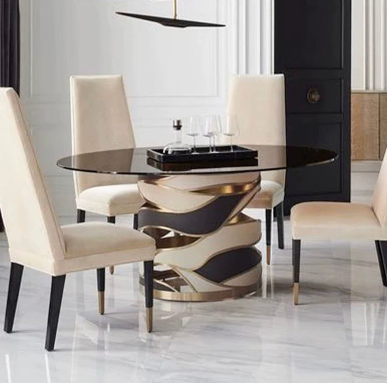 Casa Milano – Caracole Sculptural Round Dining Table