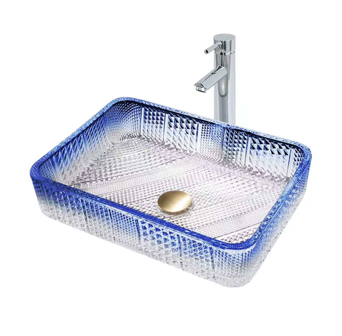 Antonietta Gradient Crystal Glass Vessel Sink