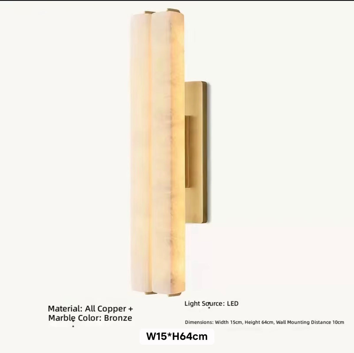 Camille Marble LED Wall Sconce