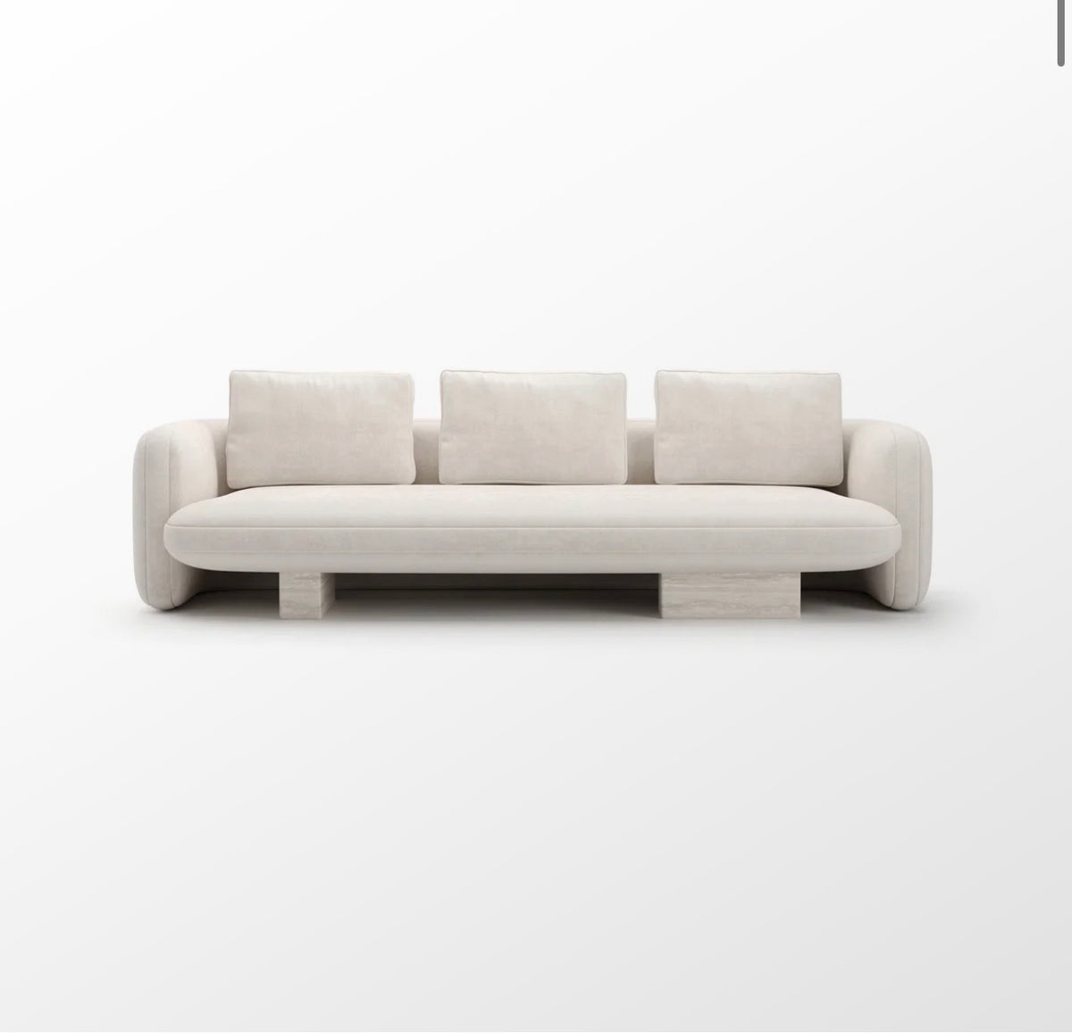 Overlap Stone Base Sofa