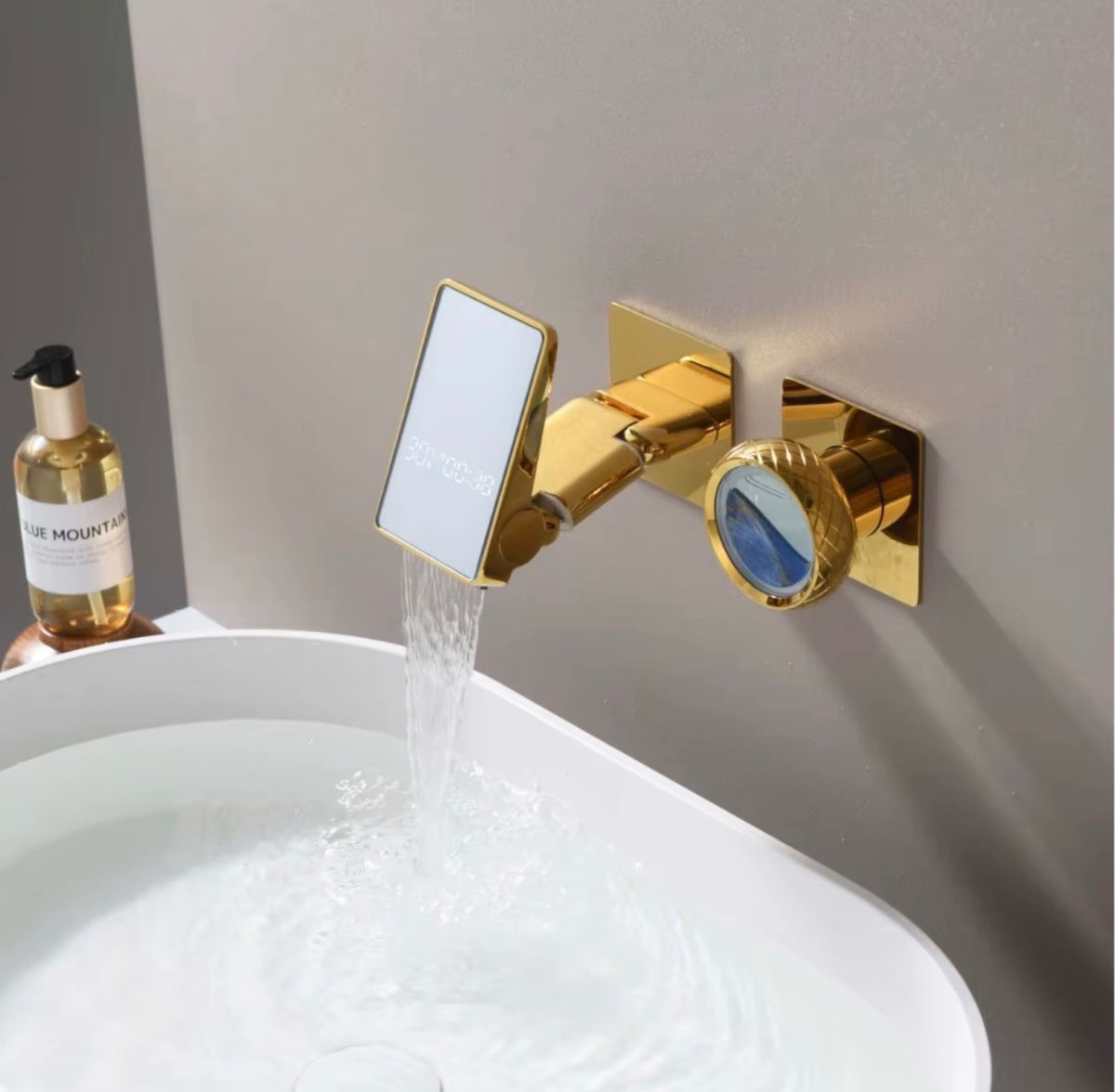 Valeria Digital Waterfall Wall-Mounted Basin Faucet