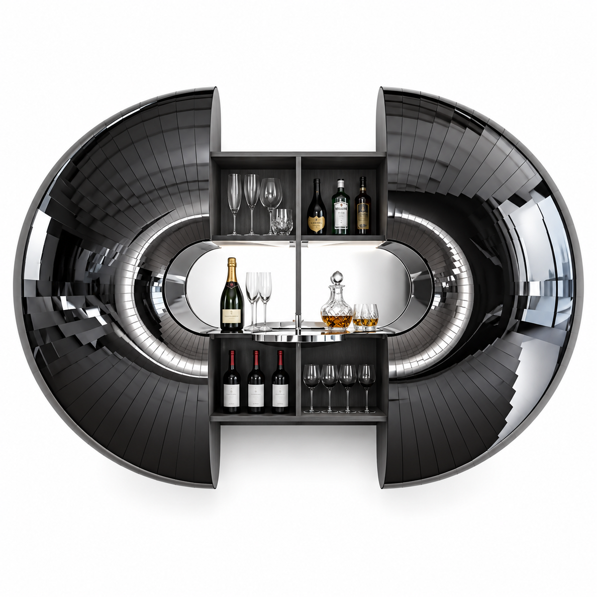 ORBIS SCULPTURAL WINE CABINET