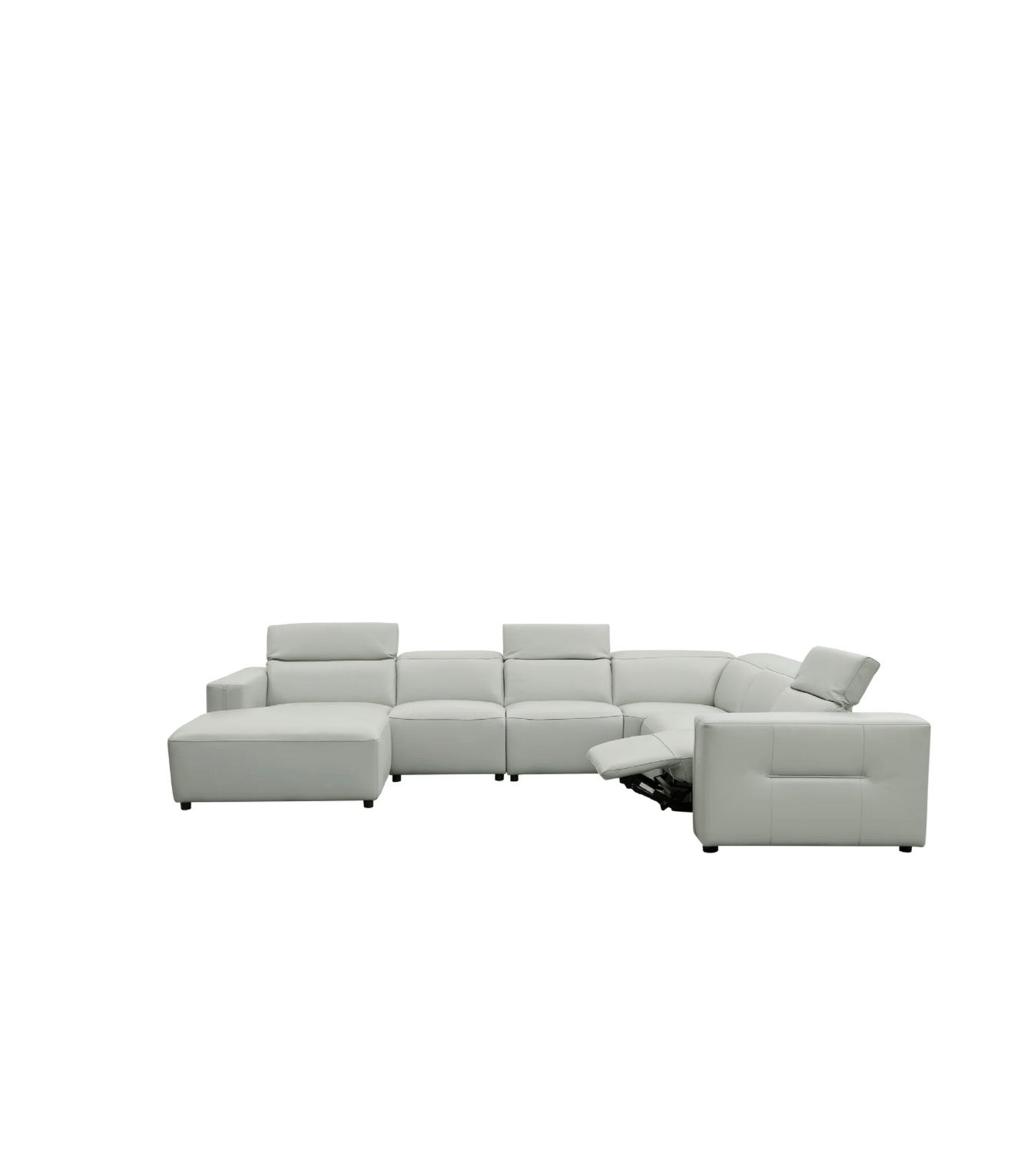 Casa Milano Noelia Italian Leather Power Reclining Sectional with Chaise