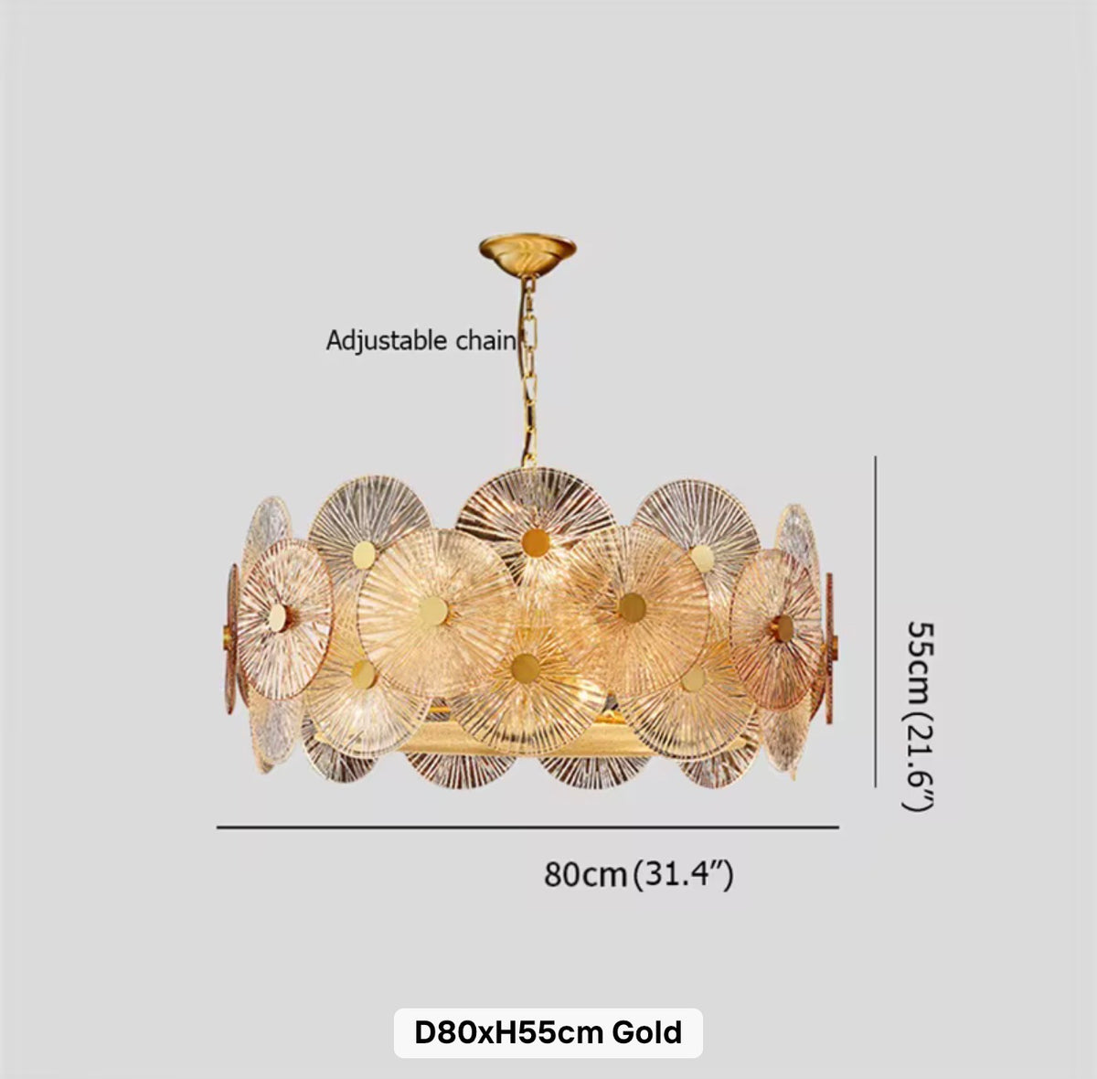 Éclat Glass Disc Chandelier