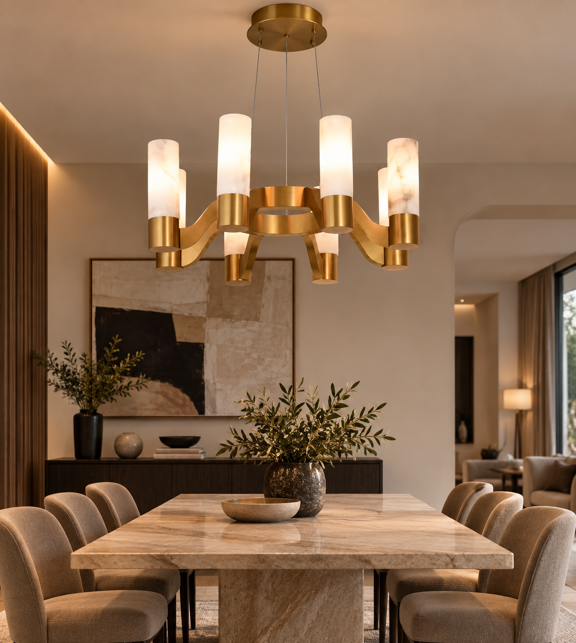 Bellamy Alabaster Chandelier