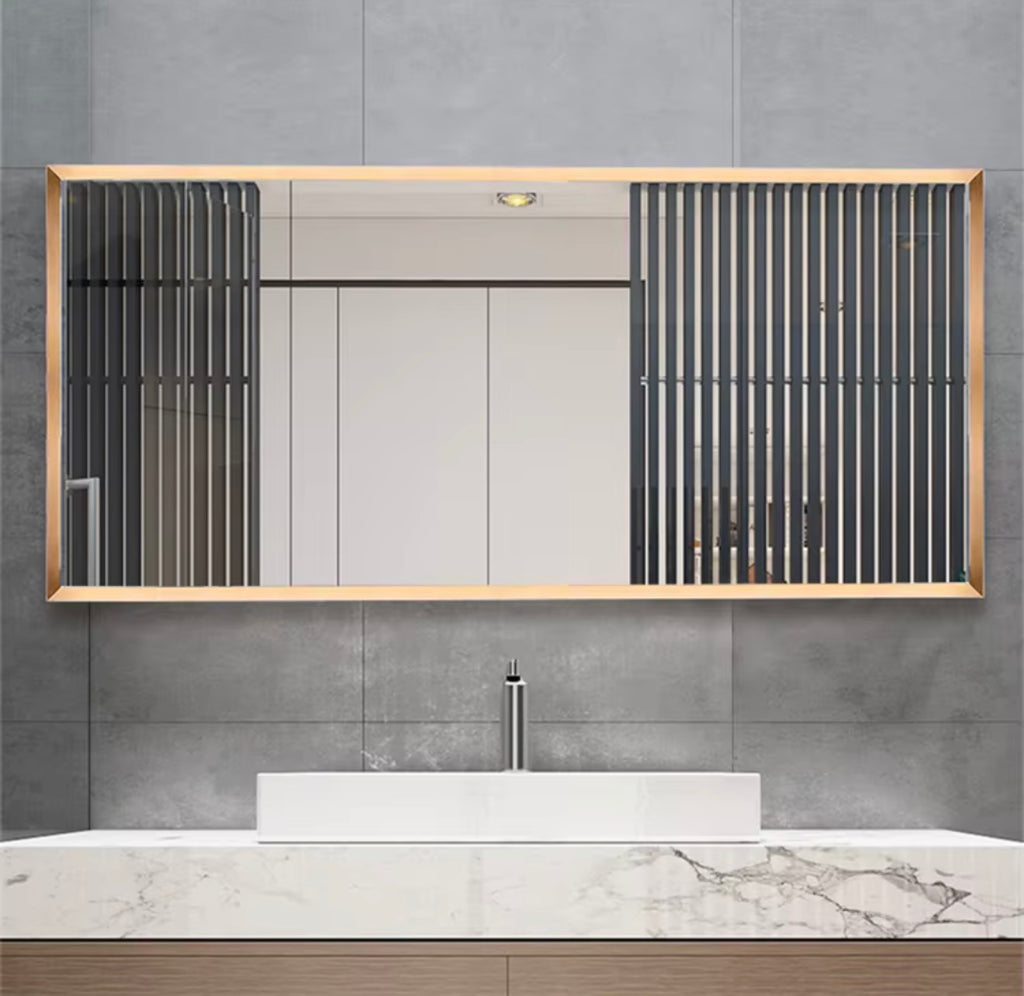 MATTEO GOLD FRAMED BATHROOM MIRROR