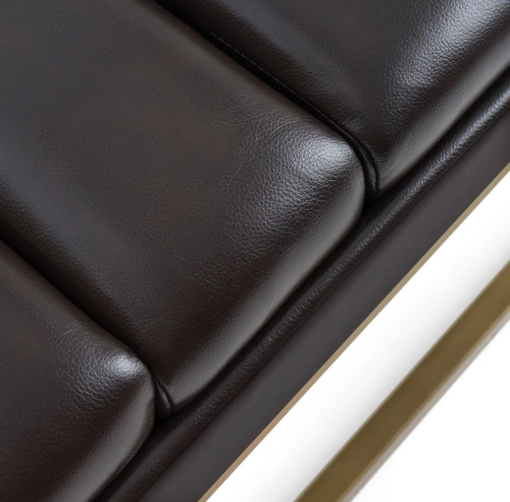 Casa Milano – Brown Vegan Leather Dining Bench