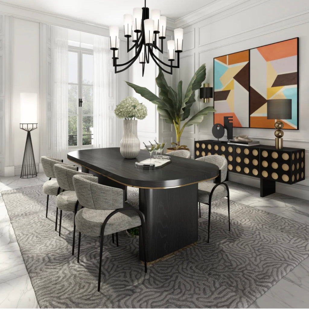 Casa Milano Chaplin Black Ash Dining Table