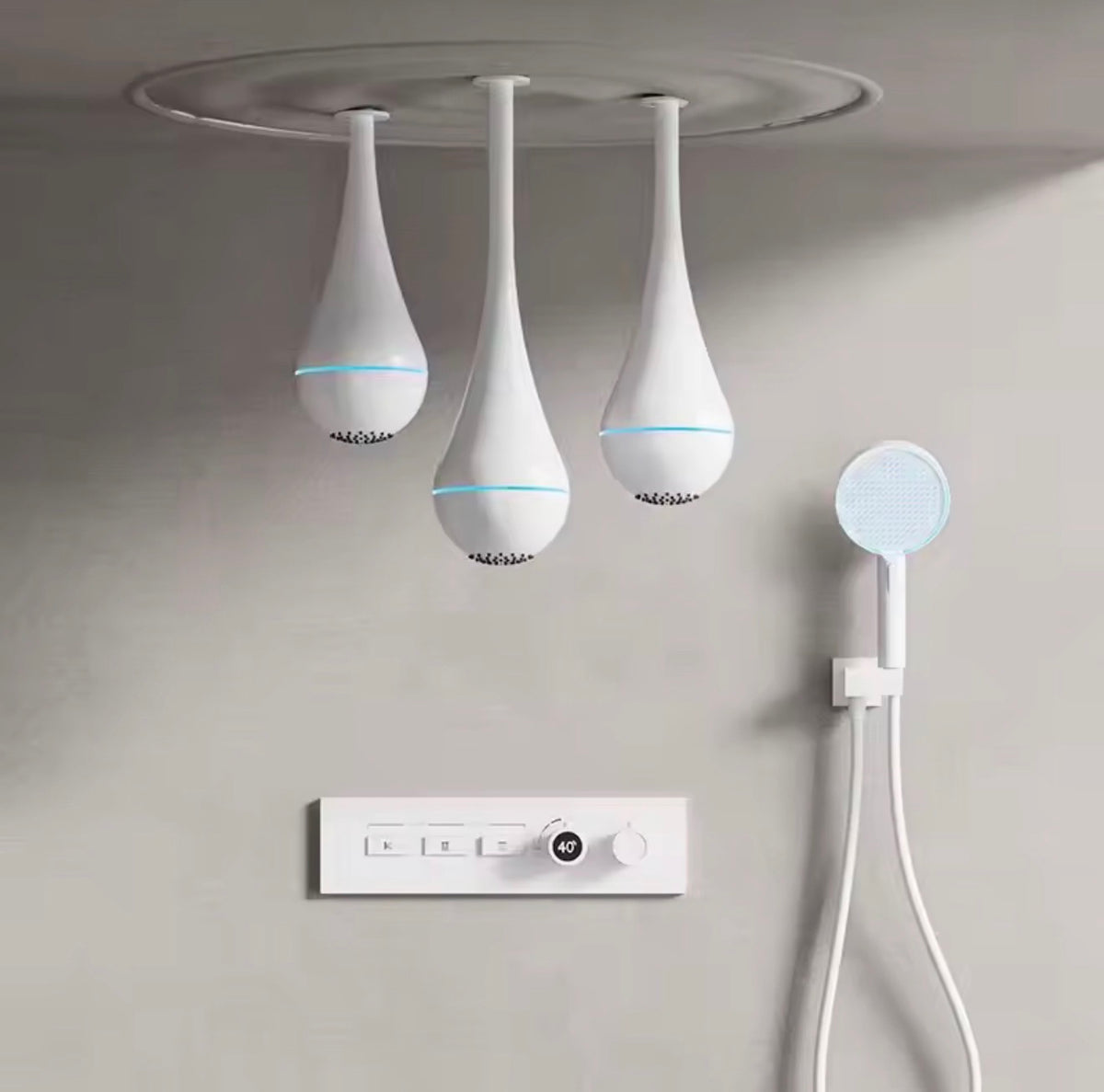 BELLINI 4-FUNCTION LED WATER-DROPLET SHOWER SYSTEM