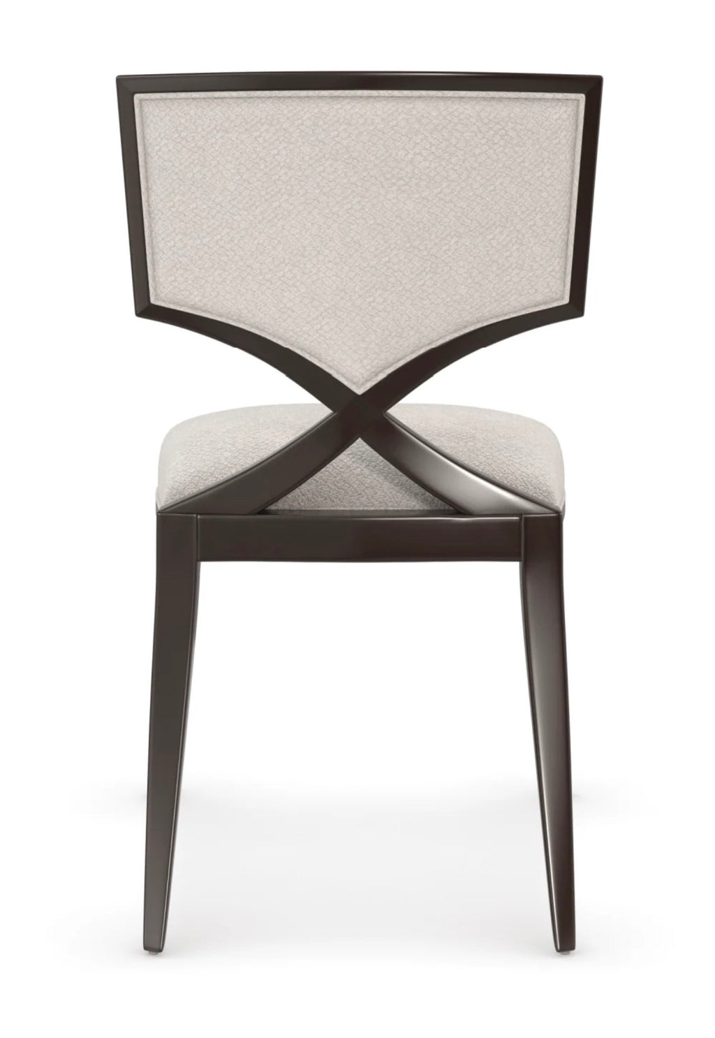 Casa Milano Ivory Chenille Statement Dining Chair