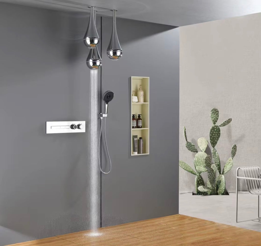 BELLINI 4-FUNCTION LED WATER-DROPLET SHOWER SYSTEM