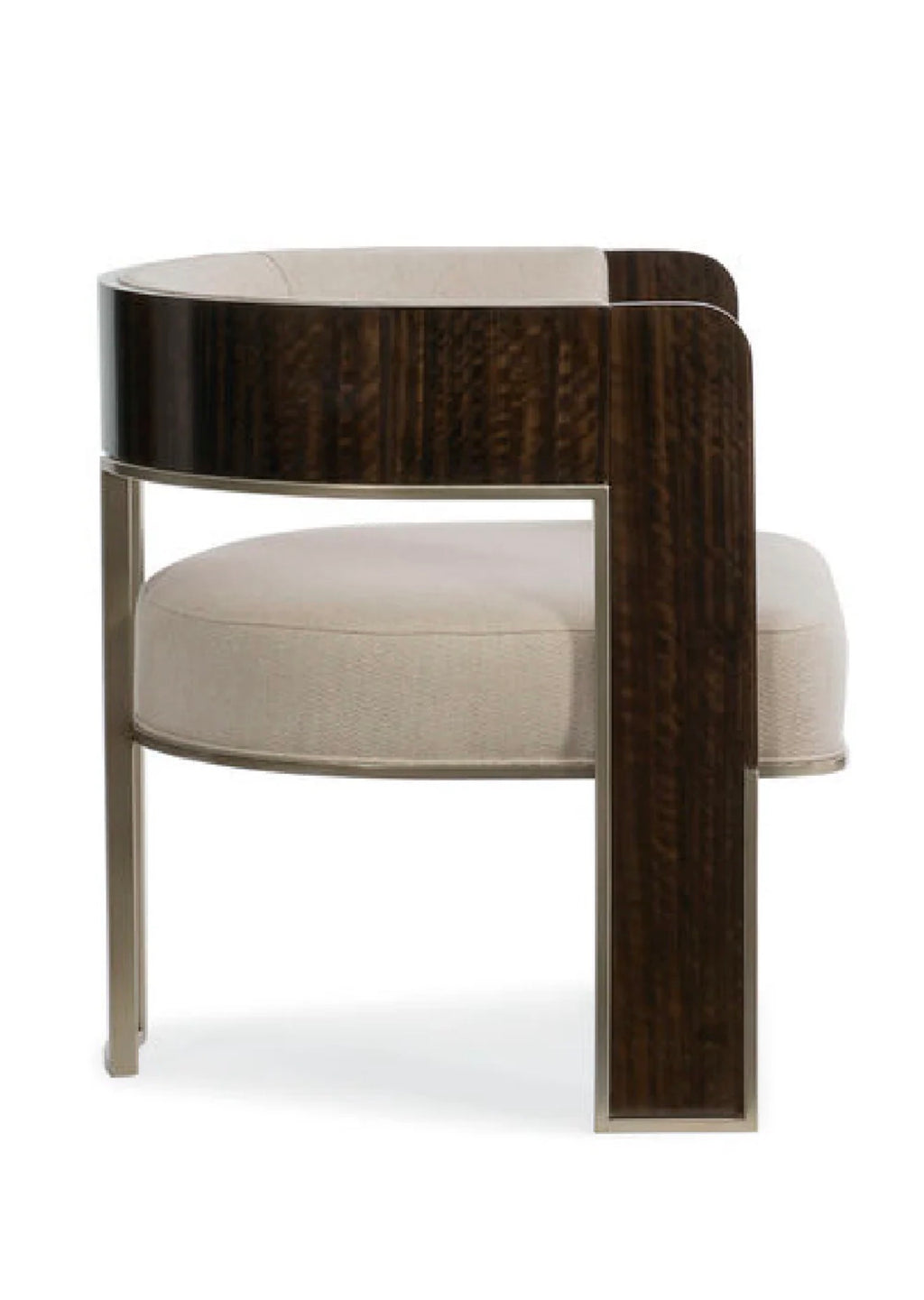 Casa Milano Streamliner Cream Curved Accent Chair