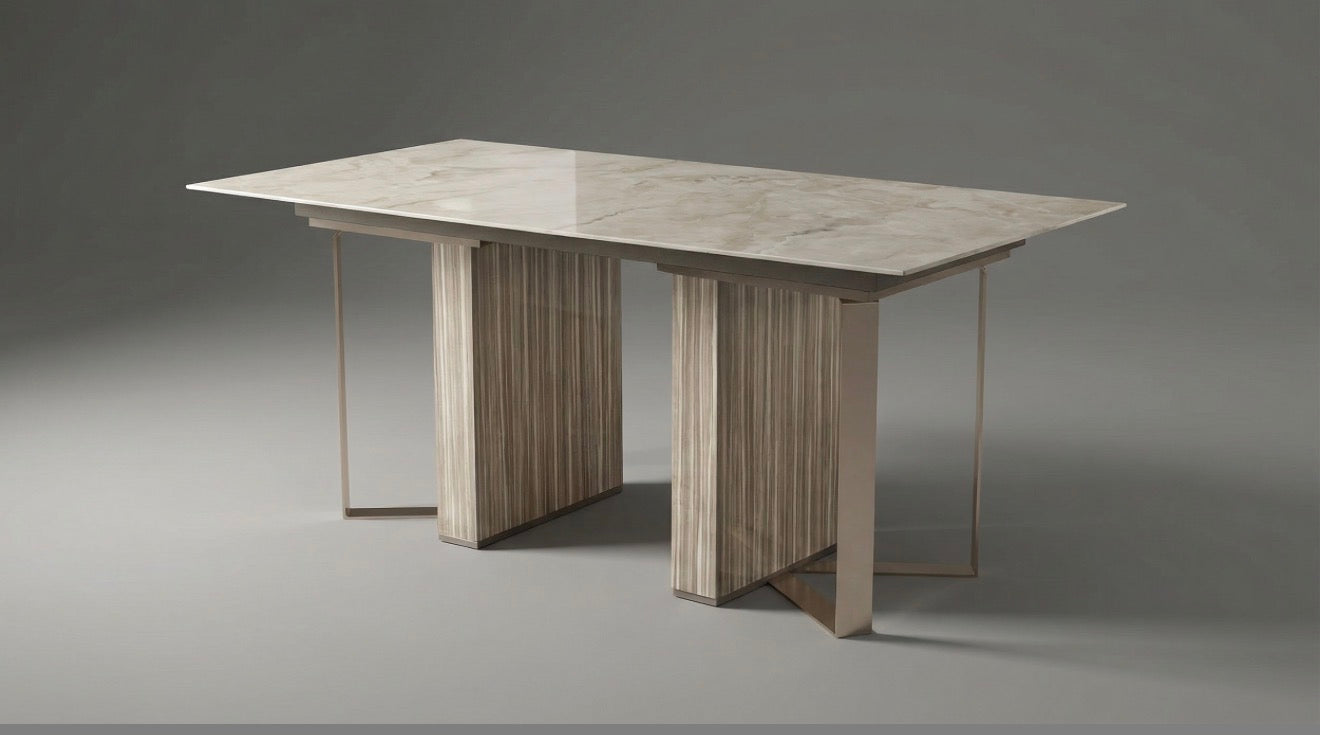 Casa Milano – Luce Extendable Dining Table (High-Gloss Italian Design)