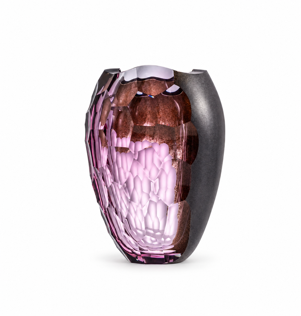 Amethyst Geode Sculptural Crystal Vase