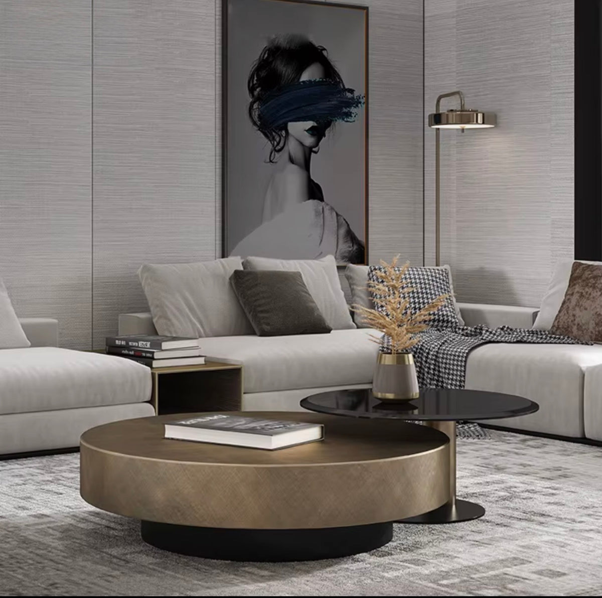 Fabricio Round Coffee Table Set