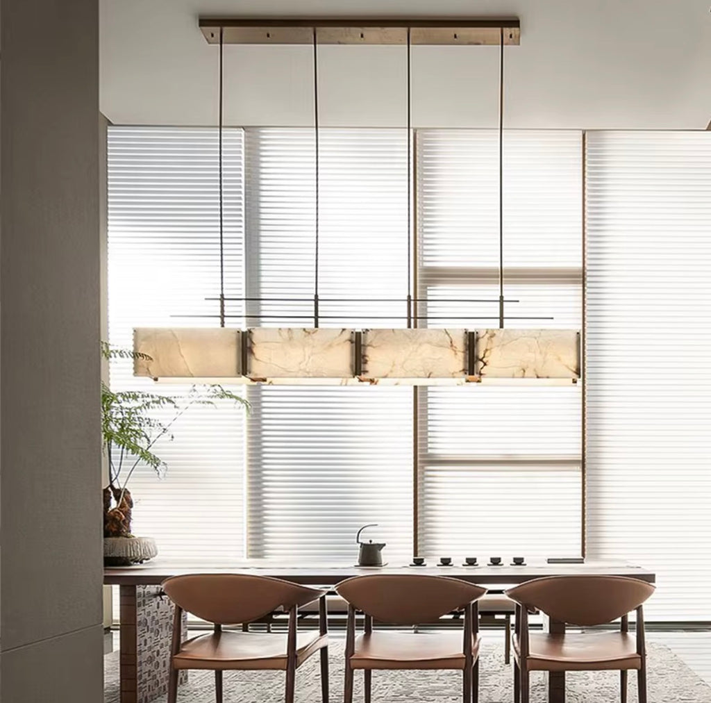 Marcelli Alabaster Linear Pendant Light