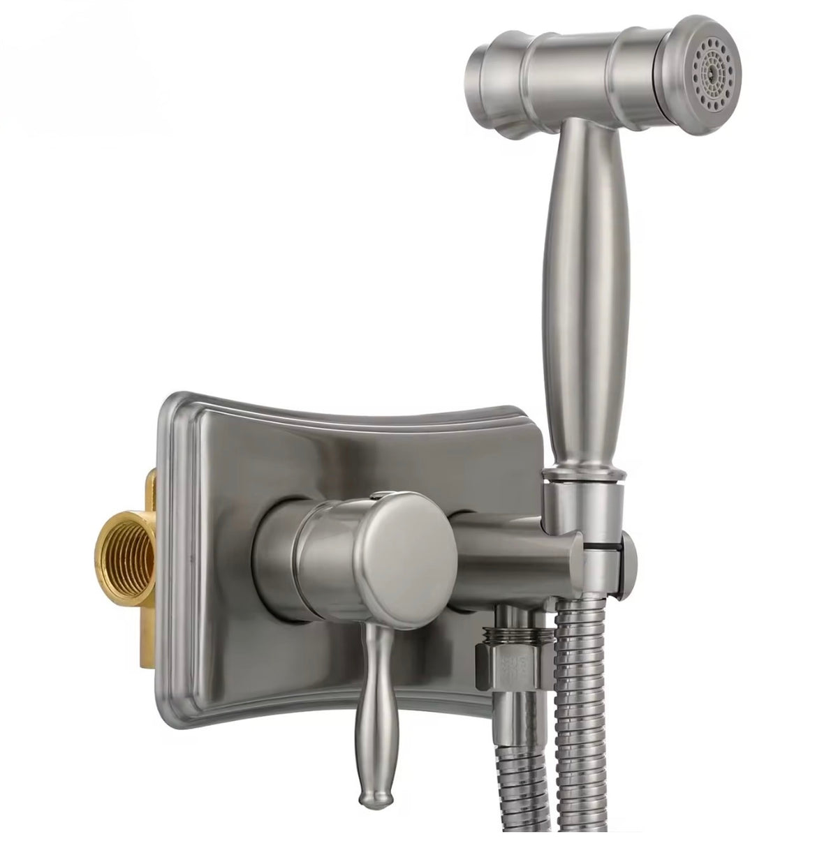 Bellamy Brass Hot & Cold Wall-Mounted Bidet Sprayer Set