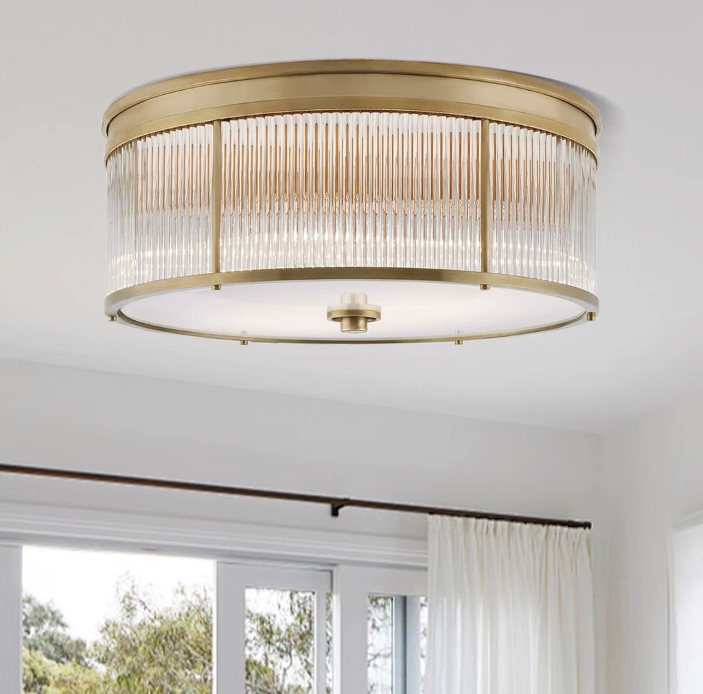 Lucienne Fluted Glass Flush Mount