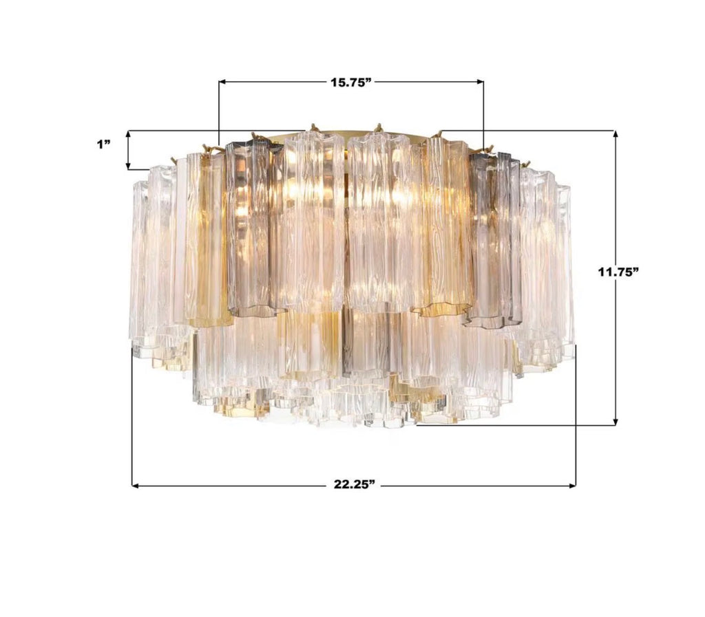 VIRELIA TIERED GLASS CHANDELIER