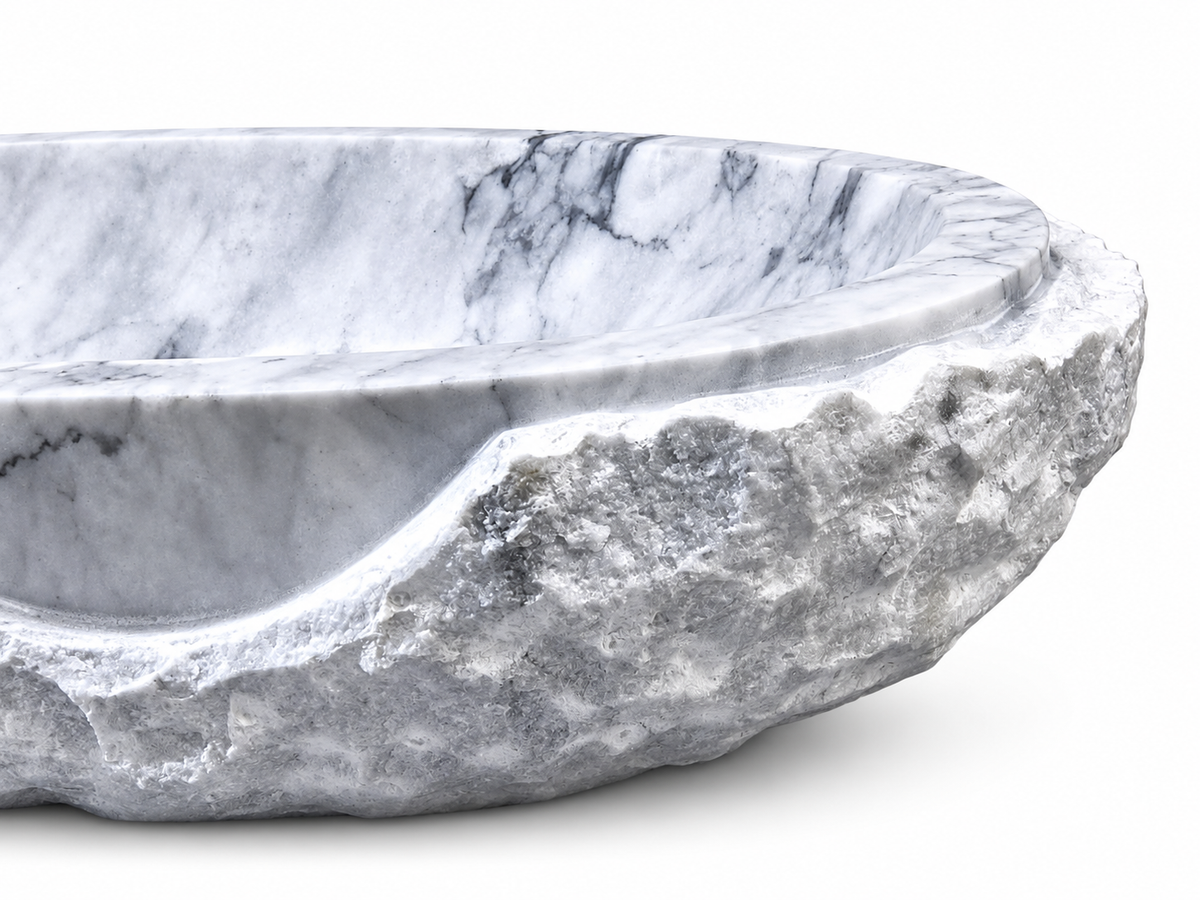 Verona Carrara Marble Vessel Sink