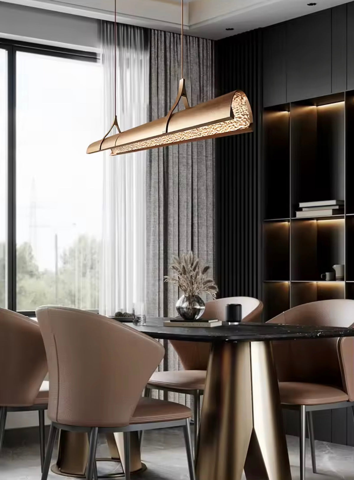 Lunara Linear Glass Pendant