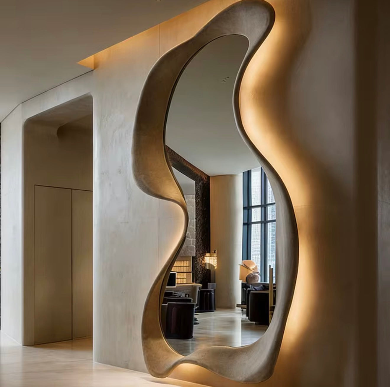 Casa Milano – Siena Sculptural Floor Mirror