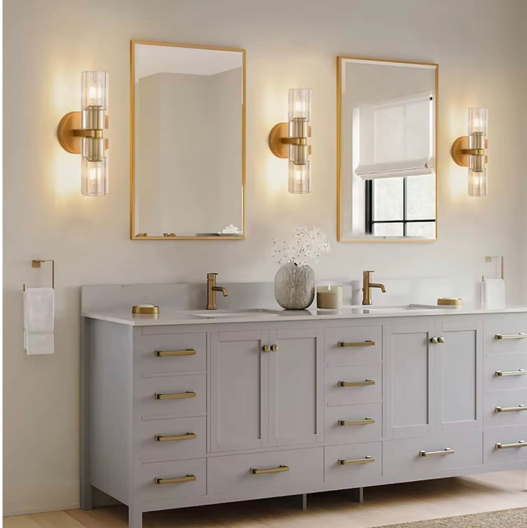Marcello K9 Crystal Dual-Light Wall Sconce.