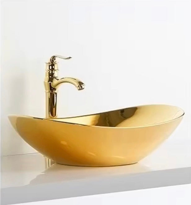 Ottavia Metallic Ceramic Vessel Sink