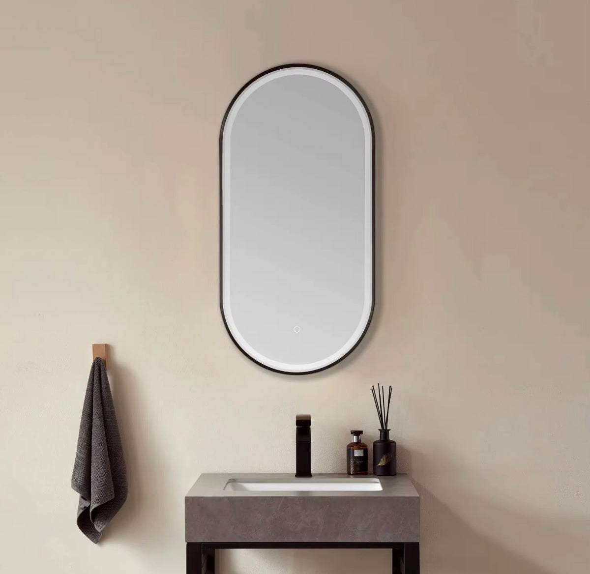 LUCIA OVAL LED BACKLIT BATHROOM MIRROR