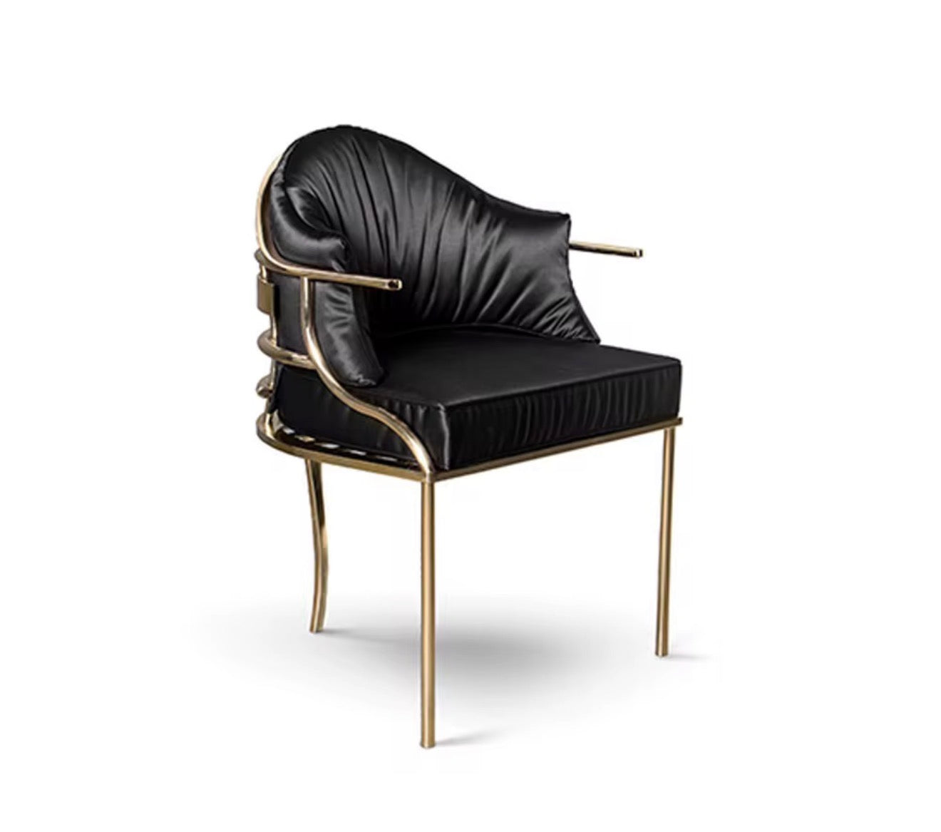Casa Milano – Monaco Black & Gold Designer Dining Chair