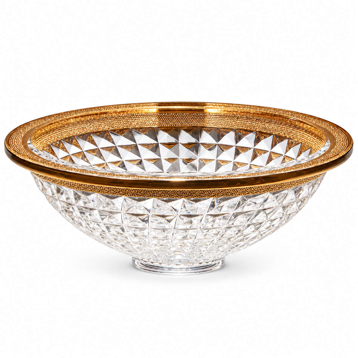 Leonora Gold-Rim Faceted Glass