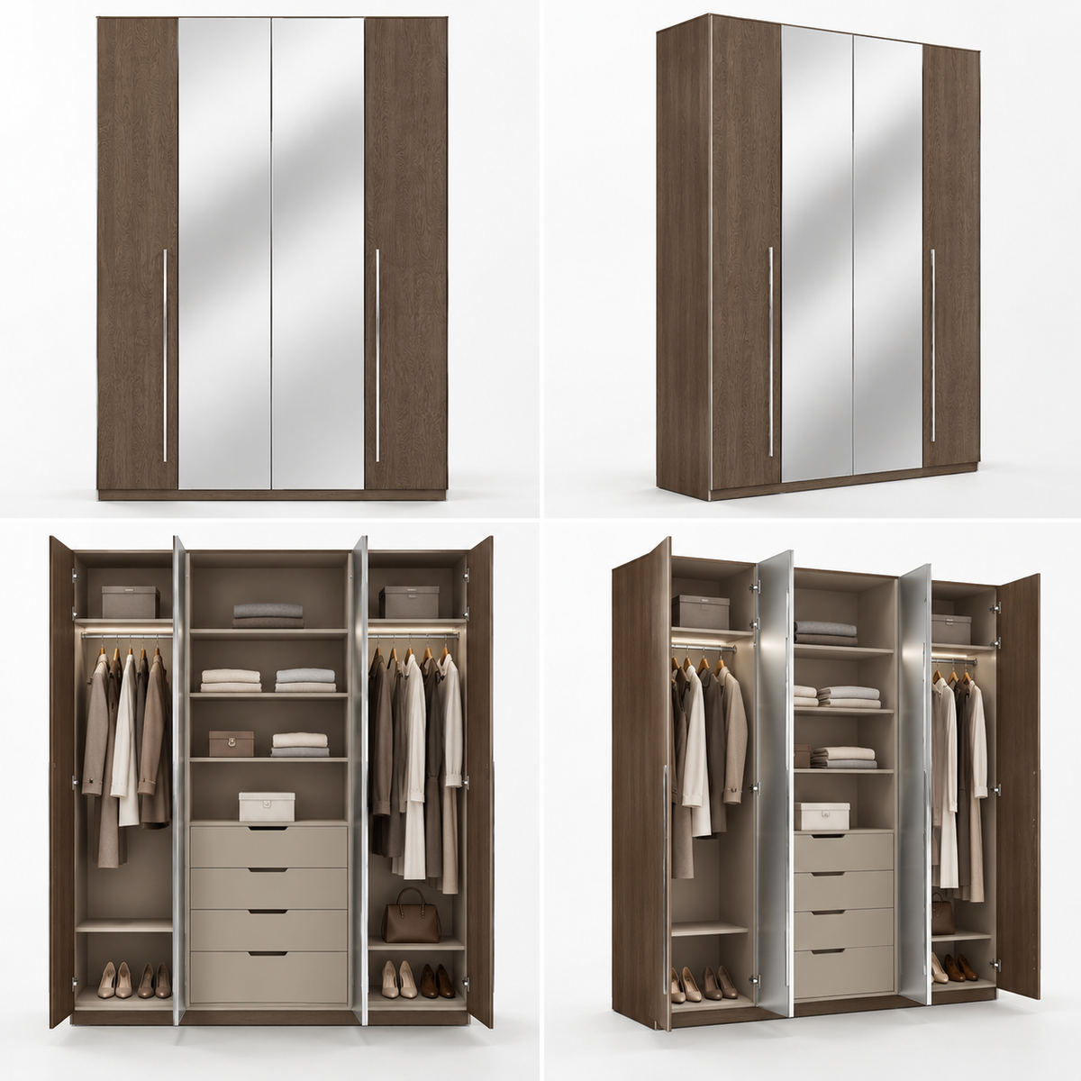 Platinum 4-Door Wardrobe