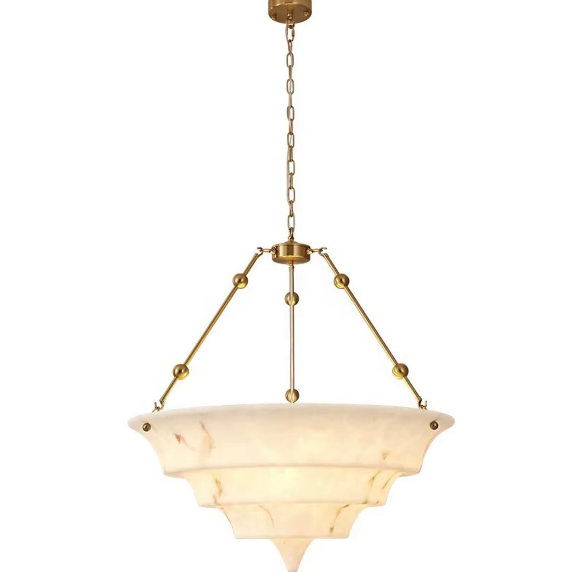 Belladonna Tiered Marble LED Chandelier
