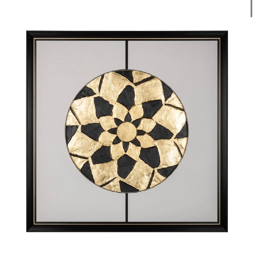 Casa Milano – Gold & Black Sun Wall Art