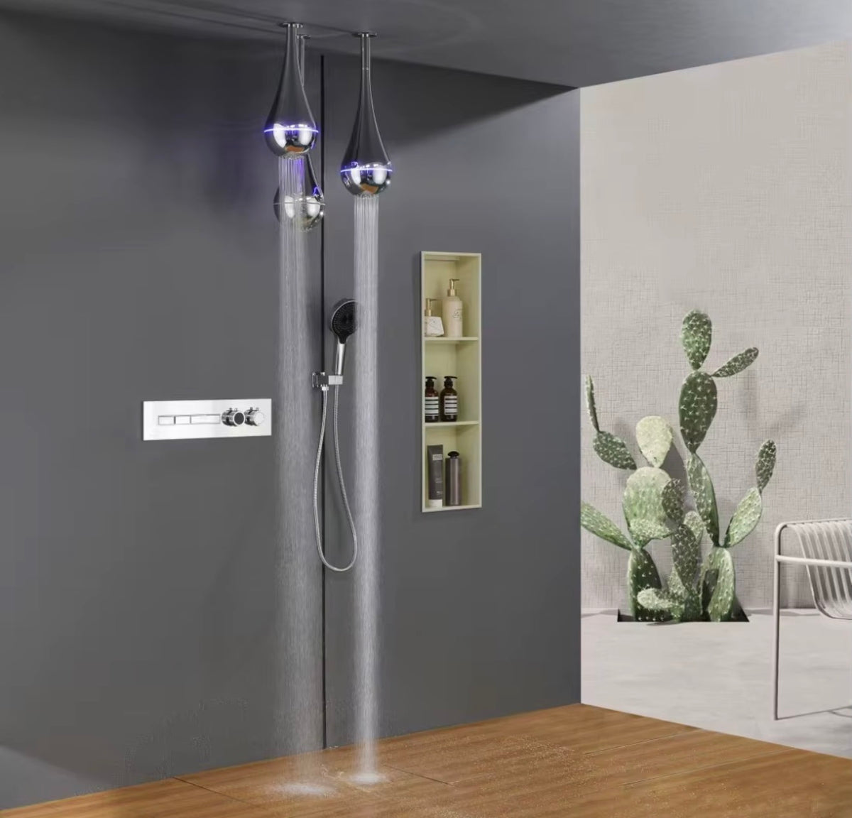 BELLINI 4-FUNCTION LED WATER-DROPLET SHOWER SYSTEM