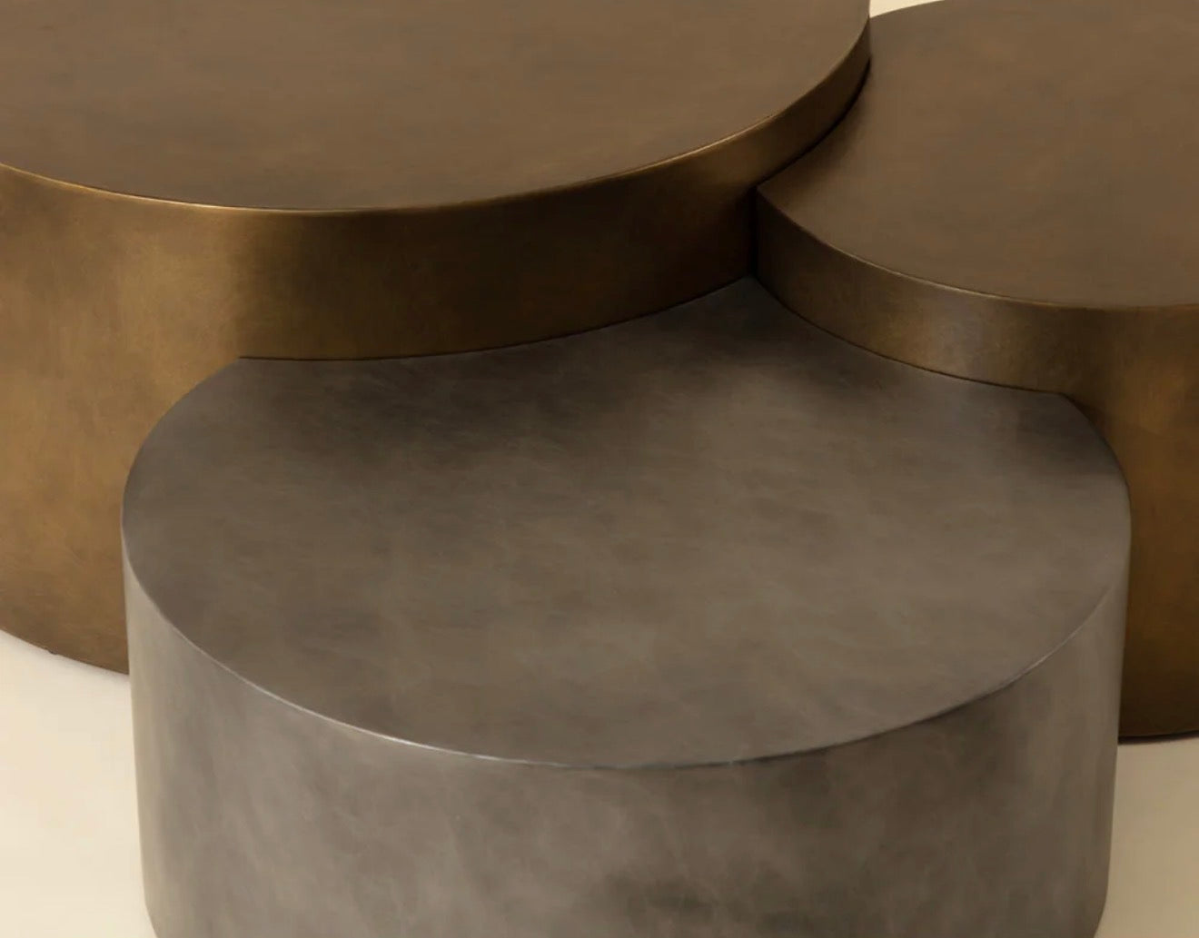 Casa Milano – Antique Brass Nesting Coffee Tables (Set of 3) | Splendido Neo