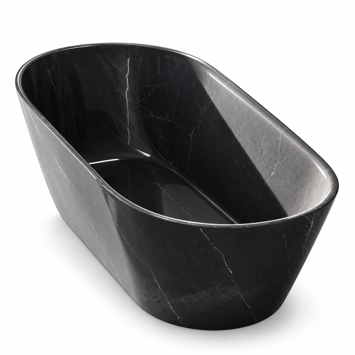 Ravello Grey Natural Marble Freestanding Bathtub