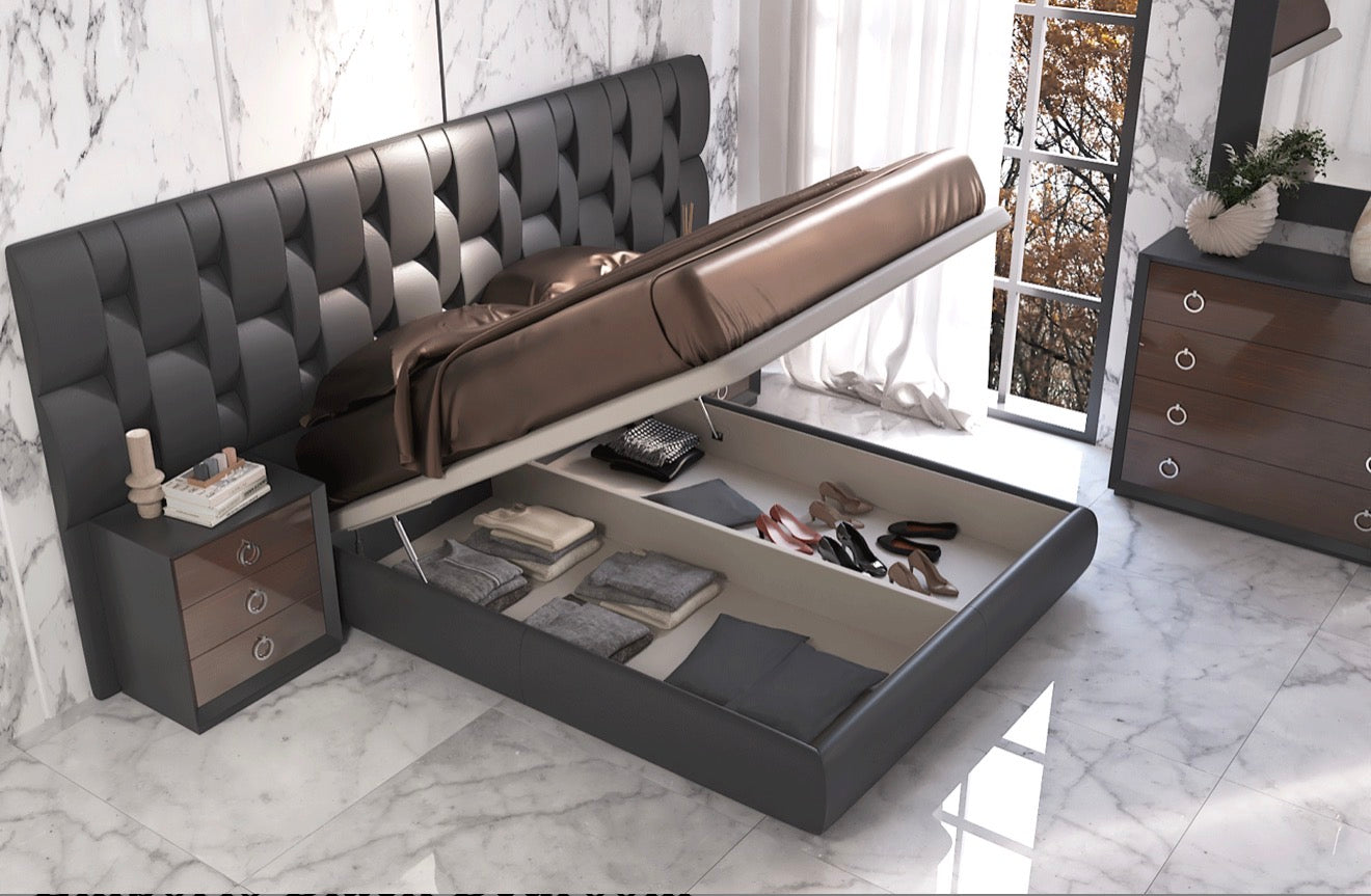 Casa Milano – Emporio Black Luxury Storage Bed