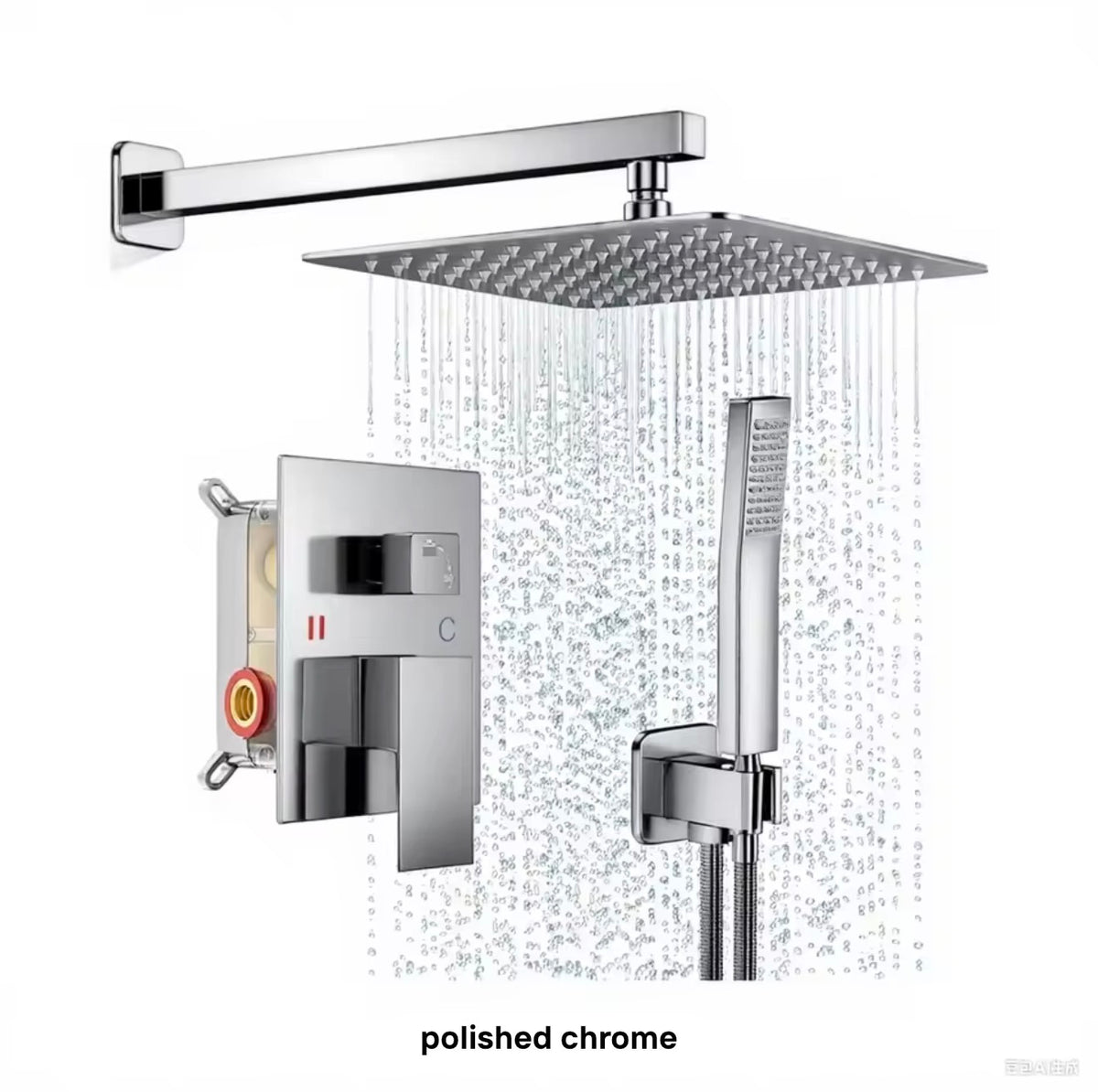 Siena Concealed 12.”Square Rain Shower System