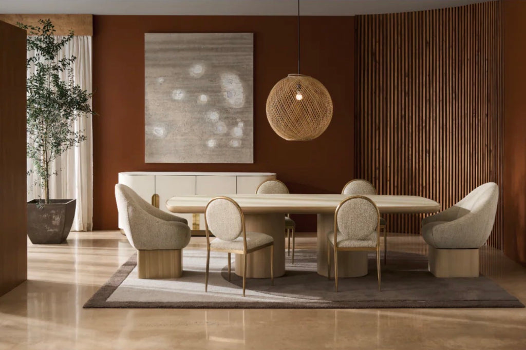 Casa Milano Palma Upholstered Swivel Dining Chair