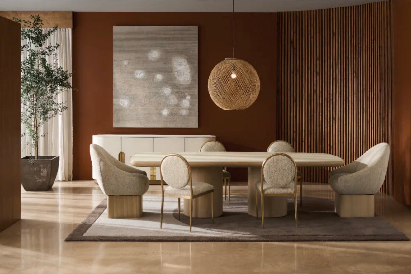 Casa Milano Palma Upholstered Swivel Dining Chair