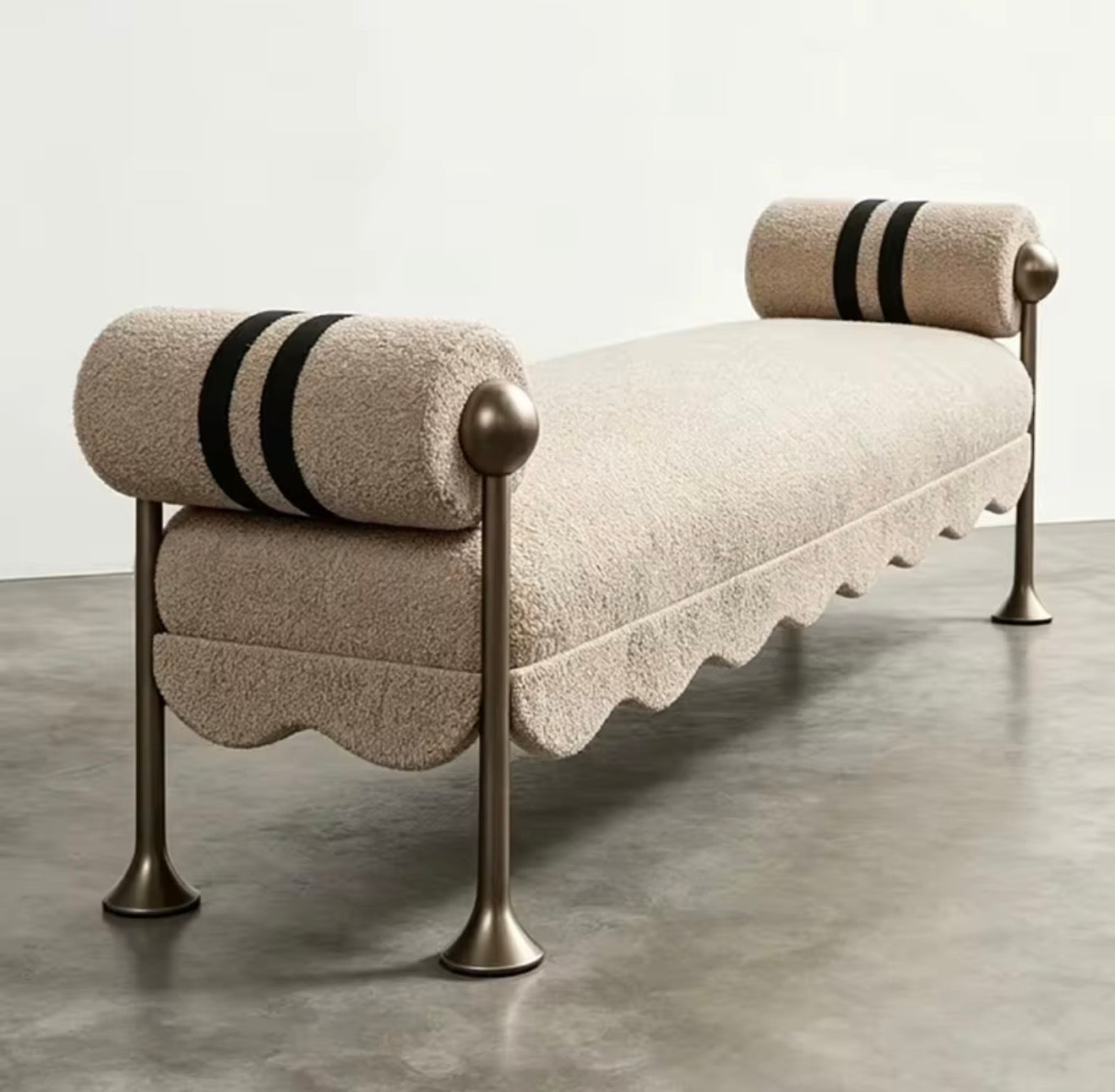 Bellini Scalloped Accent Bench