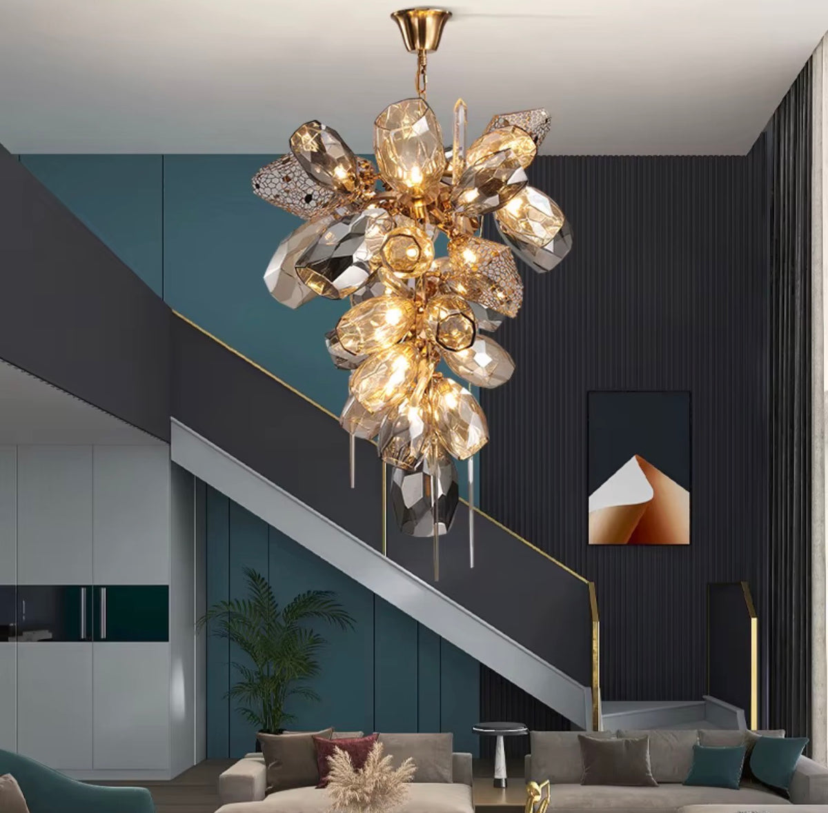 Celestina Sculptural K9 Crystal Chandelier