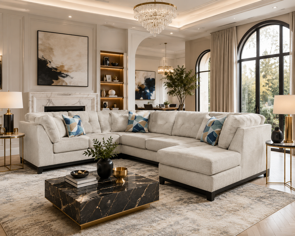 Casa Milano Camela Stone Palace Signature Sectional