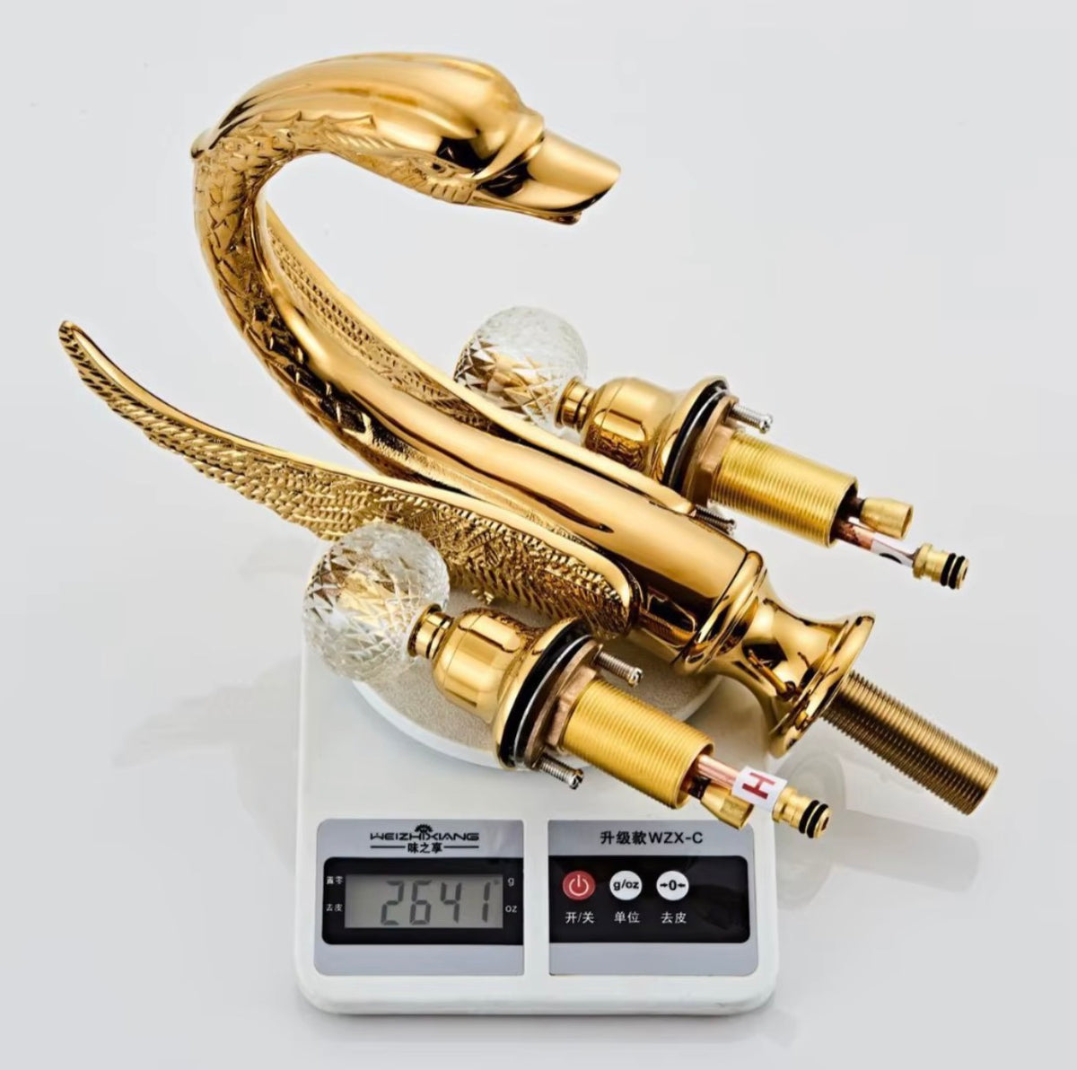 Odette Swan Sculptural Brass Basin Faucet