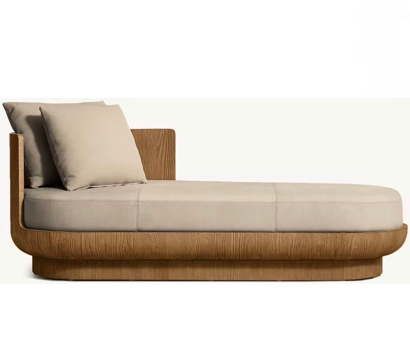 Casa Milano Riviera Solid Oak Chaise Lounge