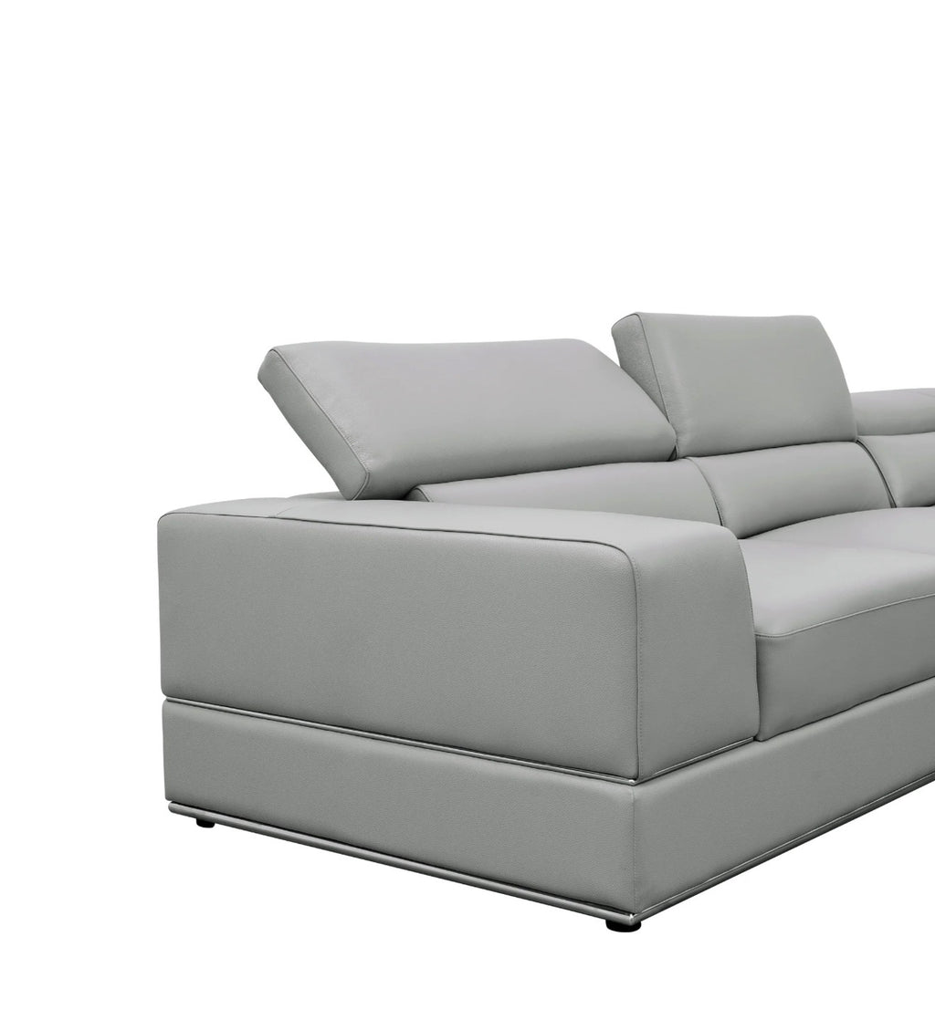 Casa Milano Nellio U-Shaped Italian Leather Match Sectional Sofa